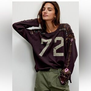 Free People We The Free Lilith Tee-Chocolate-M-NWT